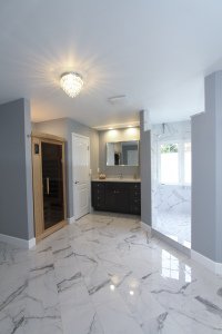 Low Step Threshold Bathroom